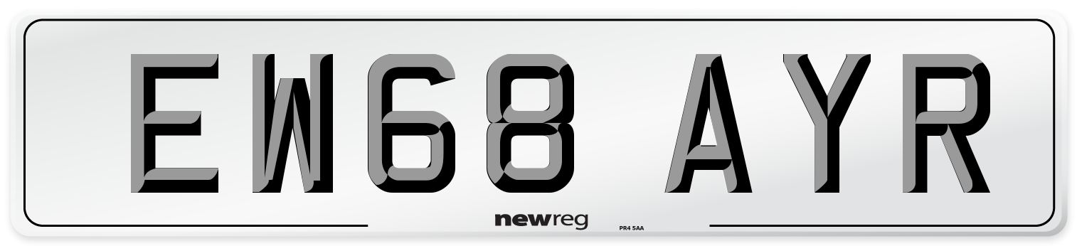EW68 AYR Number Plate from New Reg